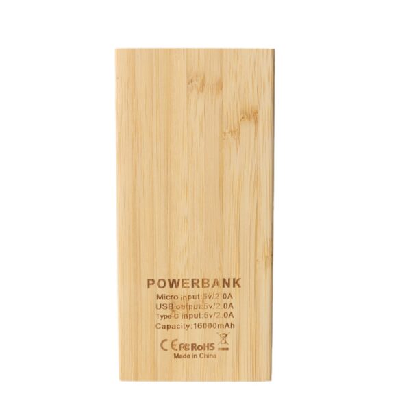 Eco Portable Powerbank Outdoor Eco Friendly Bamboo Wooden Charger Solar Power Bank - Image 5
