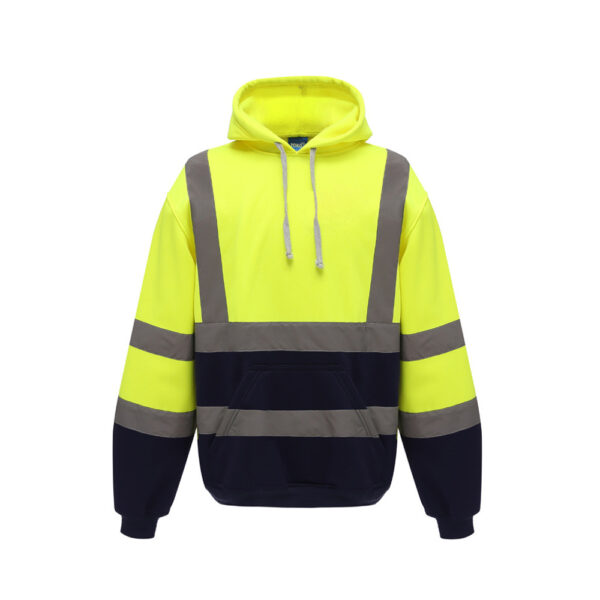 High Vis Safety Hoodies Sweatshirt OEM Logo Custom Outdoor Reflective Safety Workwear