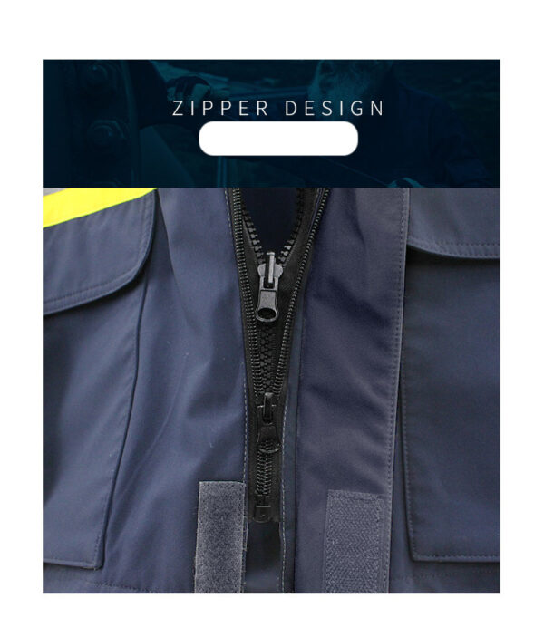 High Visibility Clothing Long Sleeve Reflective Safety Security Work Construction Jacket - Image 6