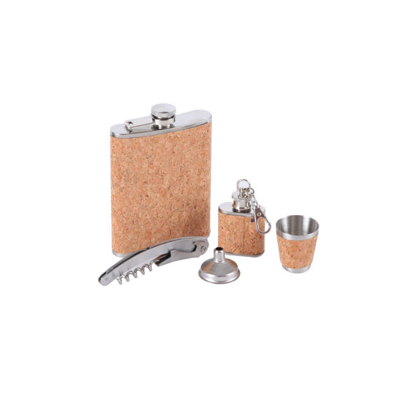 Portable Wine Pot Set with Eco Cork Stainless Steel Hip Flask Gift Set for Whiskey - Image 4