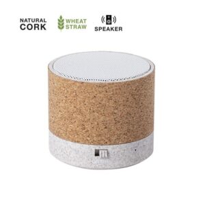 Eco friendly Portable Wireless Speaker with Wheat Straw and Cork Material
