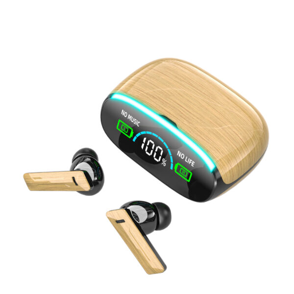 M46 Wood Grain Bluetooth 5.3 Headset with TWS Touch - Image 4