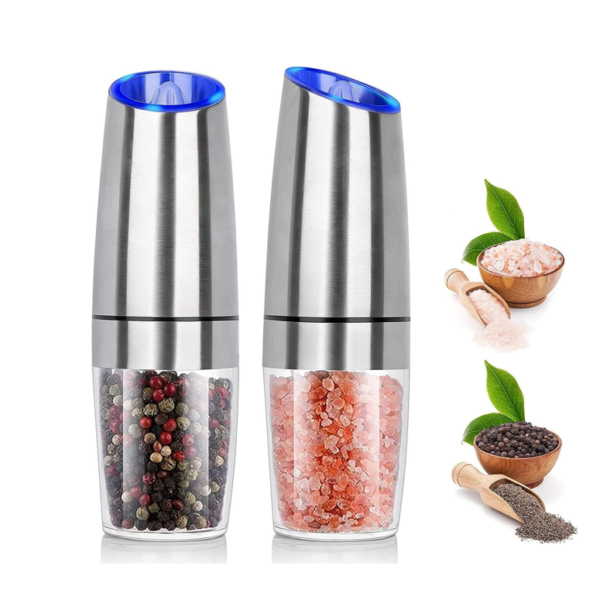 Electric Gravity Salt And Pepper Grinder Set Spice - Image 2