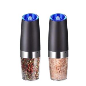 Electric Gravity Salt And Pepper Grinder Set Spice