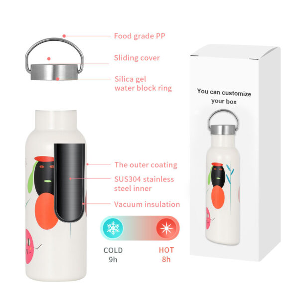 Portable Sports Bottle Large Capacity Stainless Steel Portable Vacuum Cup - Image 3