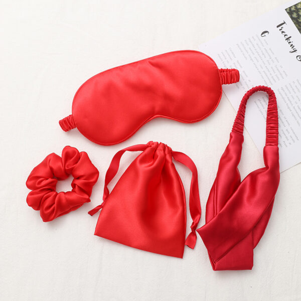 Silk Travel Portable Sleeping Eye Mask Set - Image 3