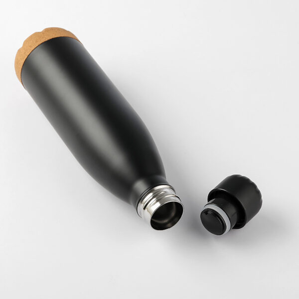Stainless Steel Thermos Glass Double Vacuum Cork Bottomed Coke Bottle - Image 2