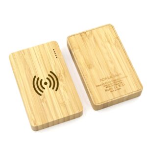 Bamboo Wireless Charging Mobile Power 5000 Mah