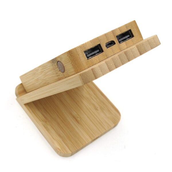 Bamboo Wireless Charging Mobile Power 5000 Mah - Image 3