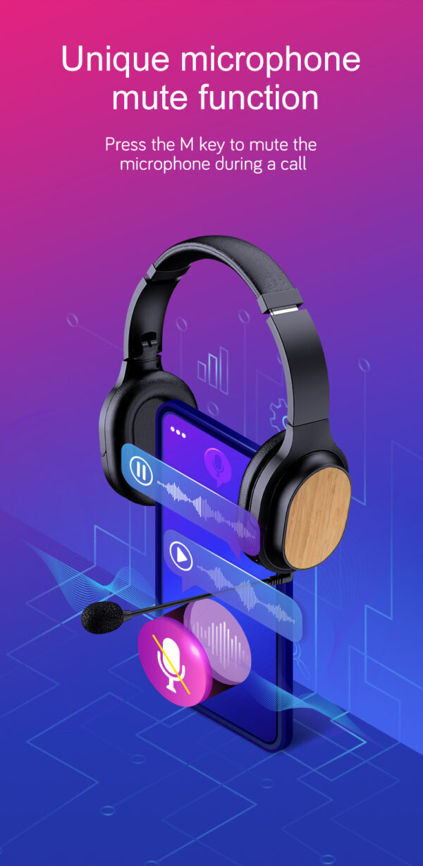 Damboo  Degradable Bluetooth Headset For Computer Headsets - Image 6