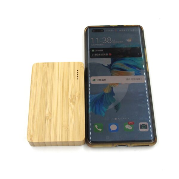 Bamboo Wireless Charging Mobile Power 5000 Mah - Image 6