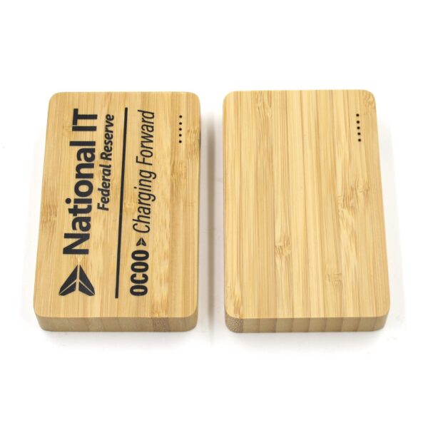Bamboo Wireless Charging Mobile Power 5000 Mah - Image 7