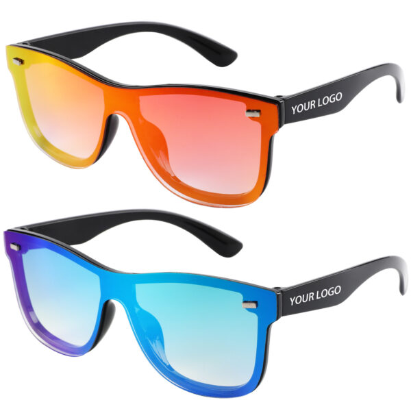 Trendy One-Piece Reflective Sunglasses - Unisex - Image 3