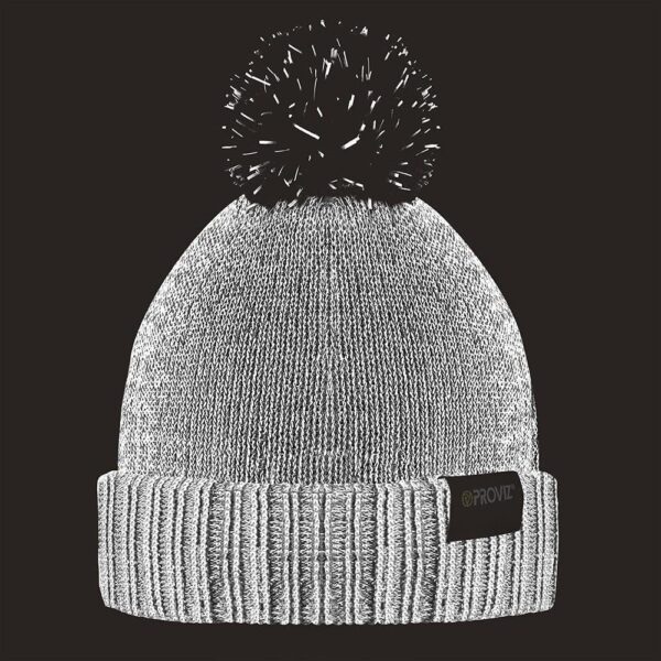 Custom Reflective Jacquard Knit Hat with Logo - Image 4