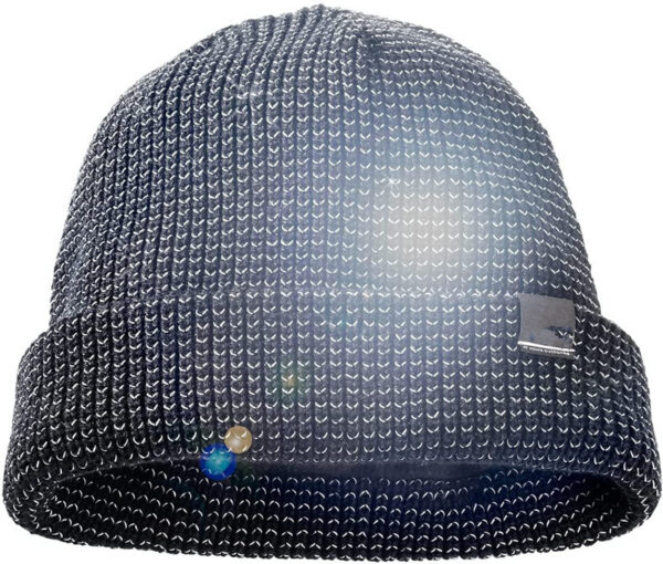 Custom Reflective Jacquard Knit Hat with Logo - Image 5
