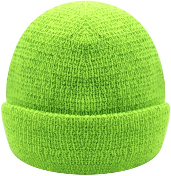 Custom Reflective Jacquard Knit Hat with Logo - Image 6