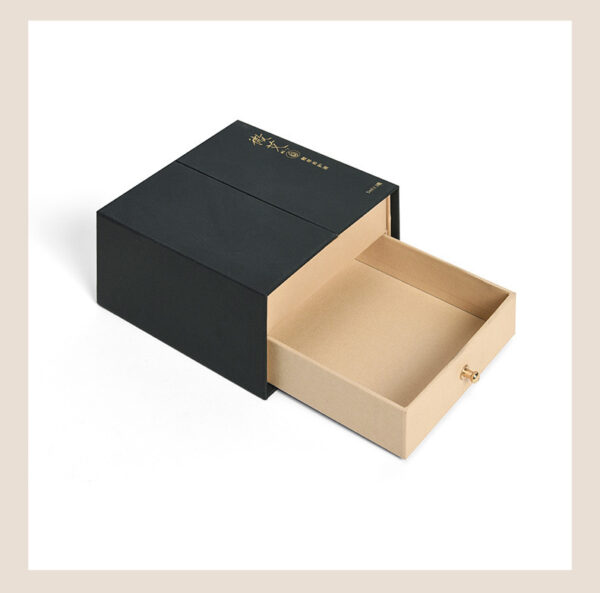 High-Grade Kraft Drawer Box with Printed Logo - Image 2