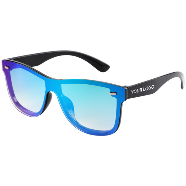 Trendy One-Piece Reflective Sunglasses - Unisex