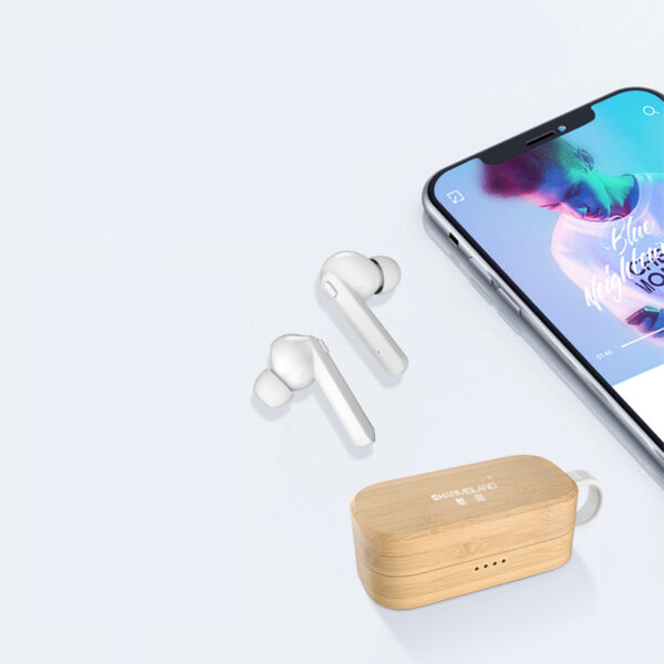 Wireless Bamboo Bluetooth Headset - Image 4