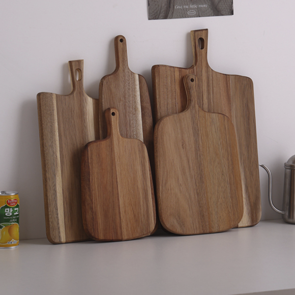 Wooden Pizza Plate Cutlery Steak Plank Household Solid Wood Bread Tray - Image 2
