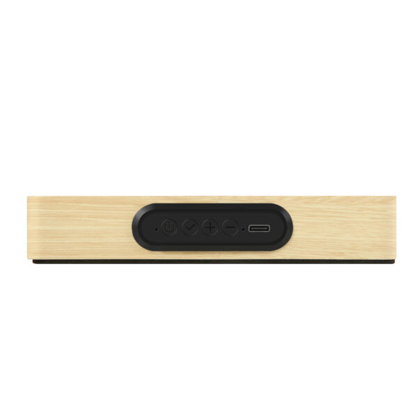 Multi-Function Digital Clock Wireless Charger Wooden Alarm Clock - Image 7