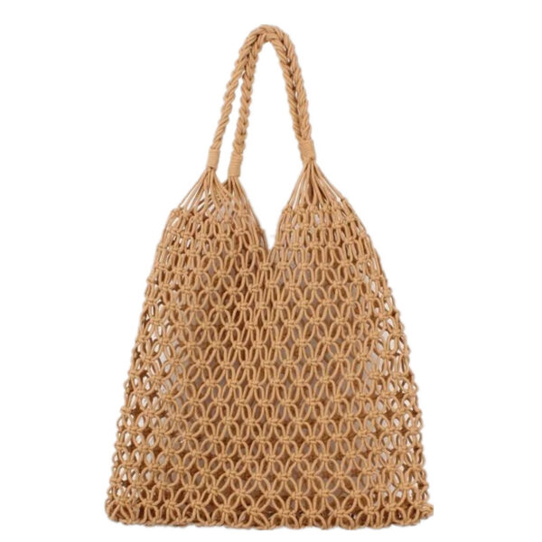 Cotton Rope Bag Travel Woven Fishing Net Beach Bags Shopping Bag Shoulder Handbag