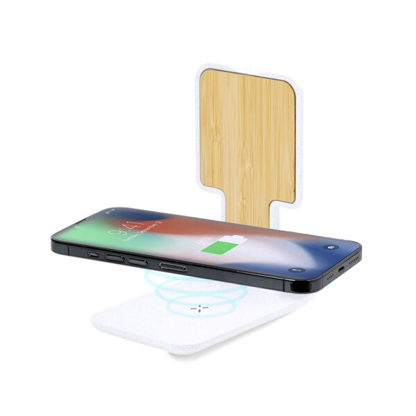 15W Fast Wireless Bamboo Charger & Phone Stand | 2-in-1 - Image 5