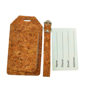 Custom Cork Luggage Tag - Sublimation PU Leather