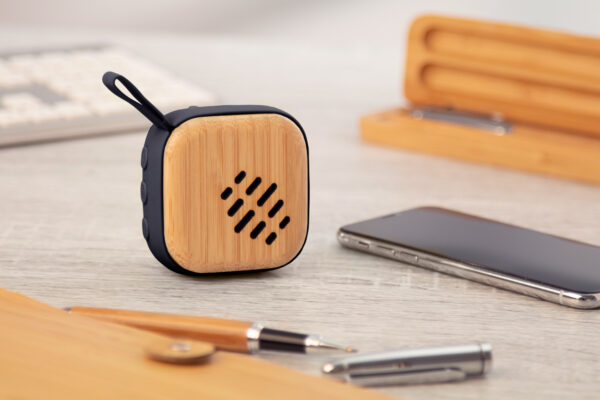 Creative Mini Bamboo Bluetooth Speaker - Portable - Image 2