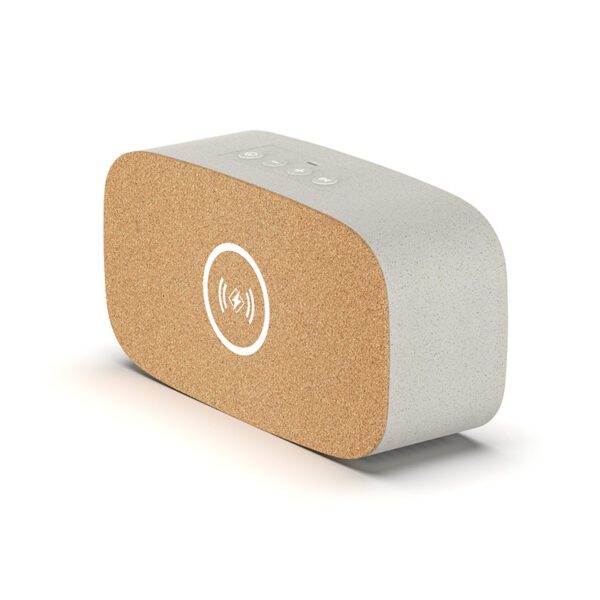 Wood Grain Wireless Charging Bluetooth Speaker Outdoor - Image 2