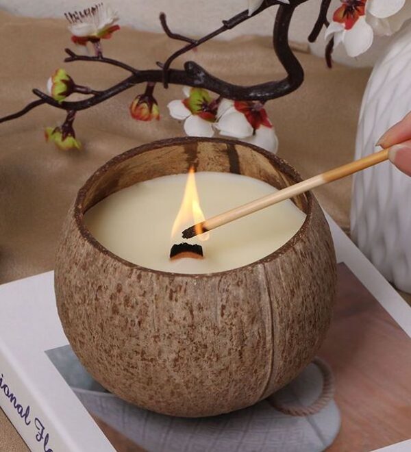 Coconut Shell Scented Candle: Creative Aromatherapy - Image 2