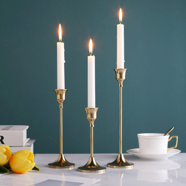 Nordic Electroplated Candle Holder, Romantic Wedding Decor - Image 2