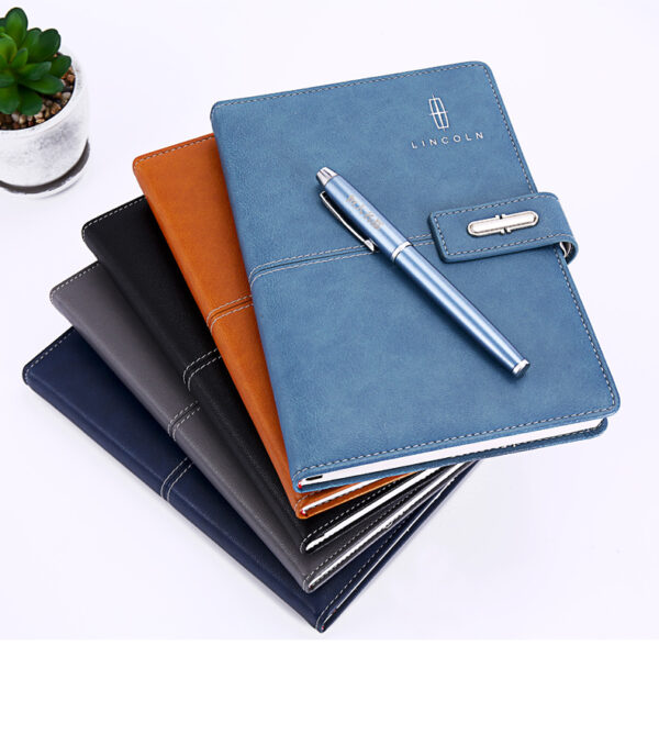 A5 Leather Notebook Gift Set with Magnetic Closure - Image 6