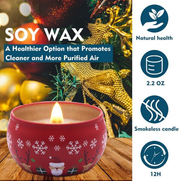 Soy Wax Scented Candle Gift Set | 4-Pack for Christmas - Image 6