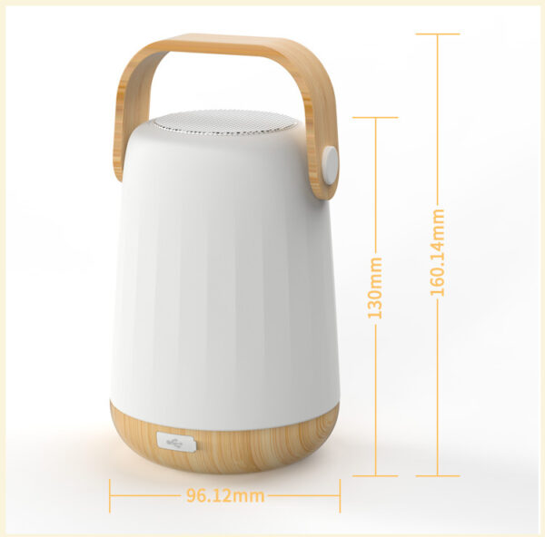 7-Color LED Bamboo Bluetooth Speaker | Portable Night Light - Image 3