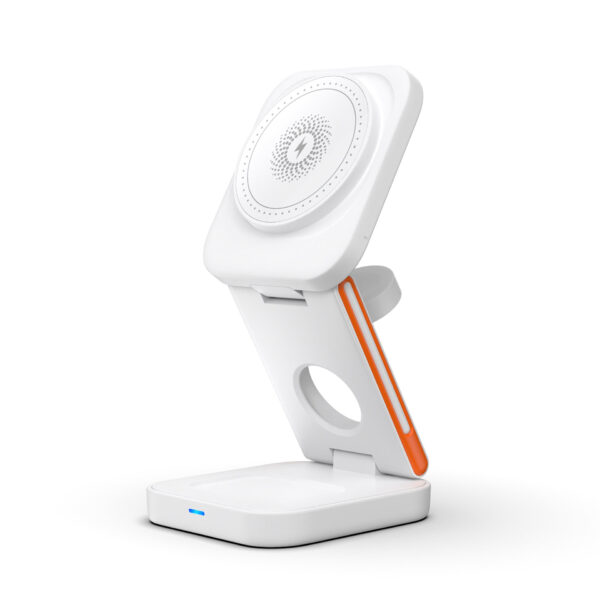 15W Foldable 3-in-1 MagSafe Wireless Charger Stand - Image 4