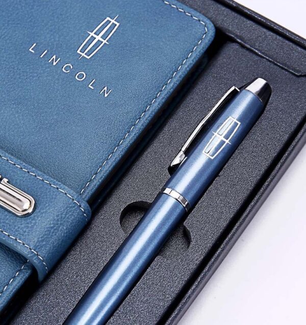 A5 Leather Notebook Gift Set with Magnetic Closure - Image 5
