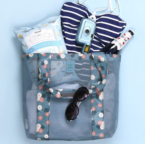 Mesh Beach Bag & Toiletry Organizer for Summer - Image 3