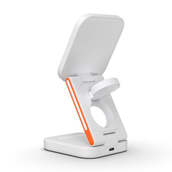15W Foldable 3-in-1 MagSafe Wireless Charger Stand - Image 6