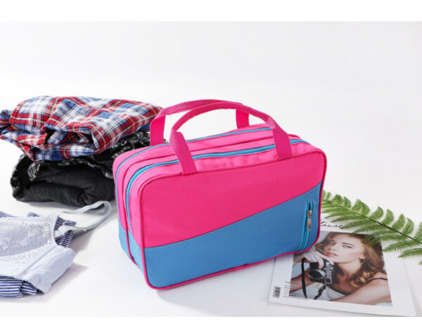 Colorblock Wet/Dry Swim Bag Travel Cosmetic Organizer - Image 4