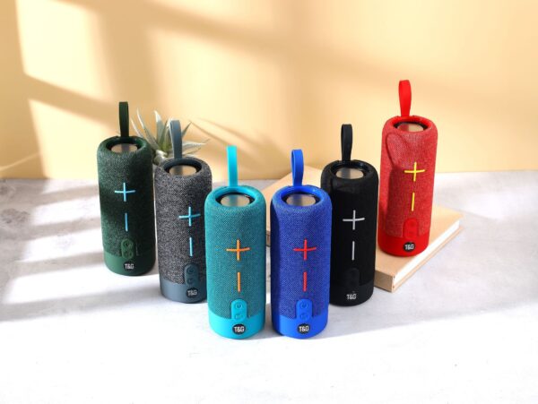 Portable Bluetooth Speaker with Fabric and Card Slot - Image 2
