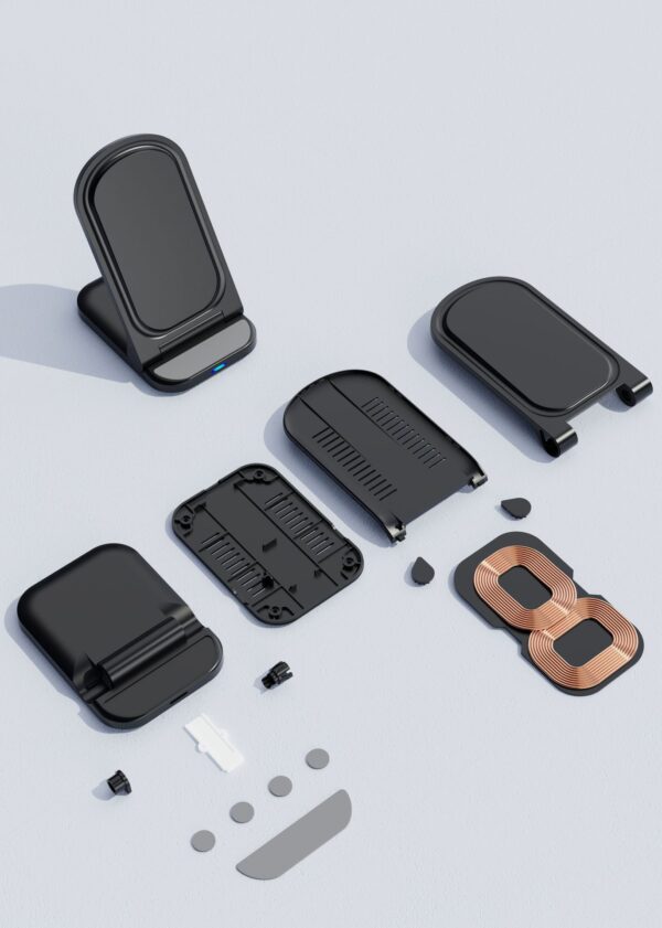 Foldable Wireless Charging Stand 15W Fast Charge Desk - Image 5