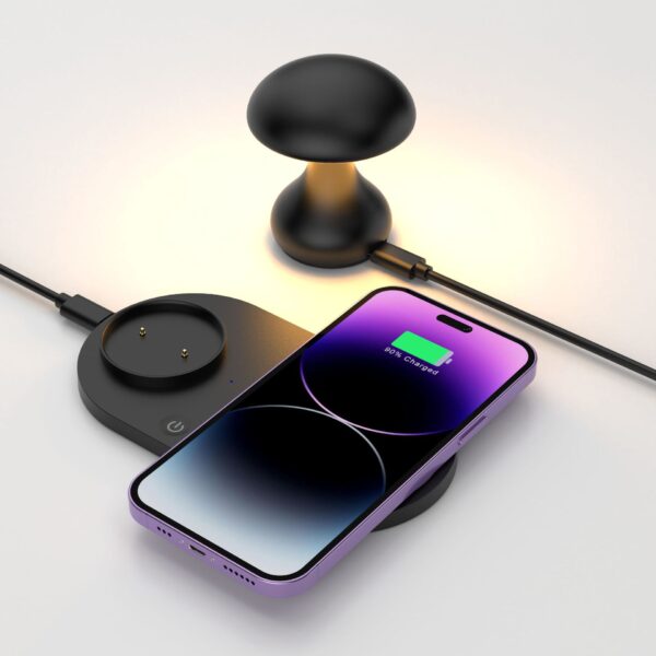 10W Wireless Charger with Mushroom Lamp - Image 4