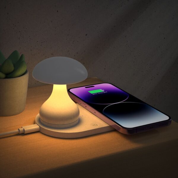 10W Wireless Charger with Mushroom Lamp - Image 2