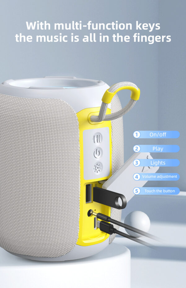 TG655 Wireless Bluetooth Speaker with Bass & Fabric - Image 6