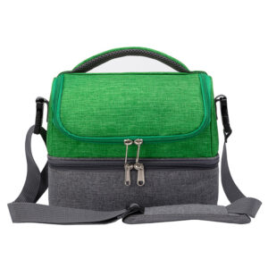 Cartoon Dual-Layer Lunch Bag: Oxford Fabric, Crossbody