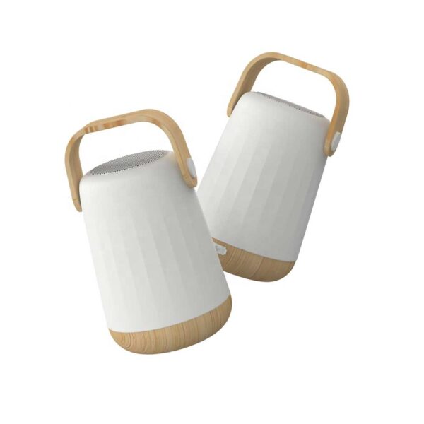 7-Color LED Bamboo Bluetooth Speaker | Portable Night Light - Image 7