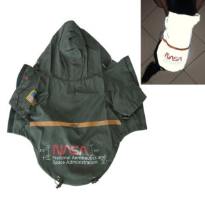Reflective Black Windproof Rain Jacket for Large Dogs