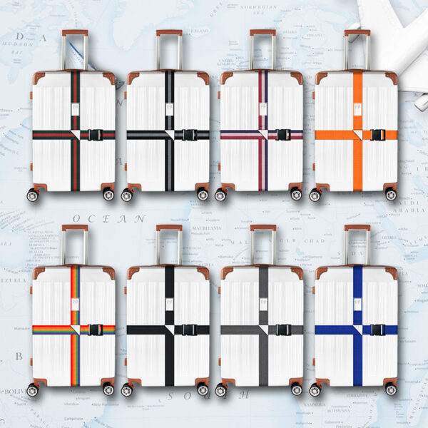 Luggage Straps: Cross & Straight, Lock-Free Travel Belts - Image 3