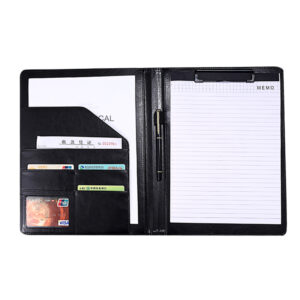 Multifunctional A4 Genuine Leather Business Document Folder